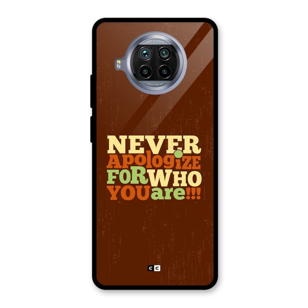 Never Apologize Glass Back Case for Mi 10i