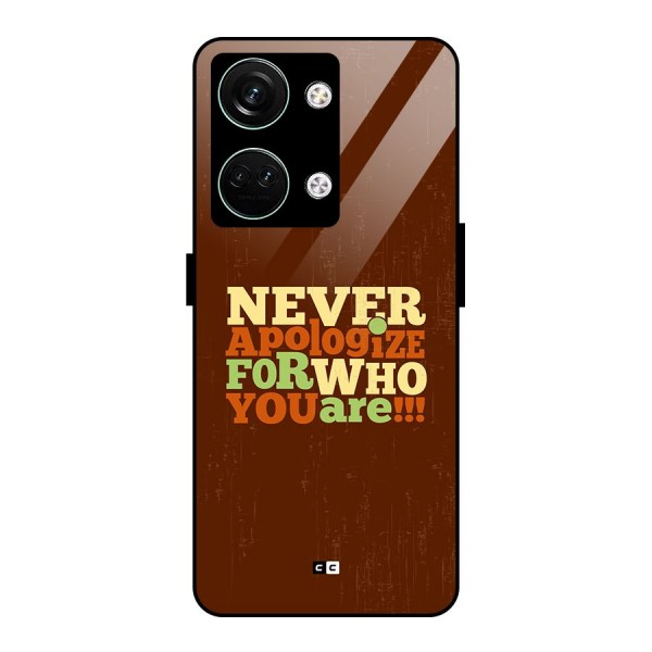 Never Apologize Glass Back Case for Oneplus Nord 3