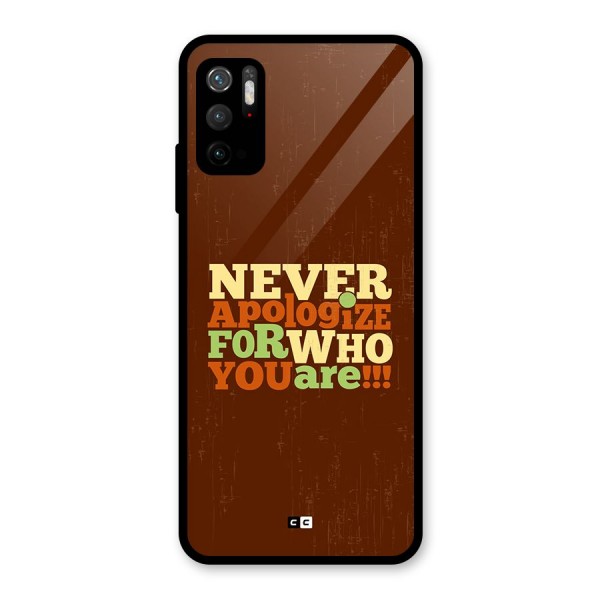 Never Apologize Glass Back Case for Poco M3 Pro 5G