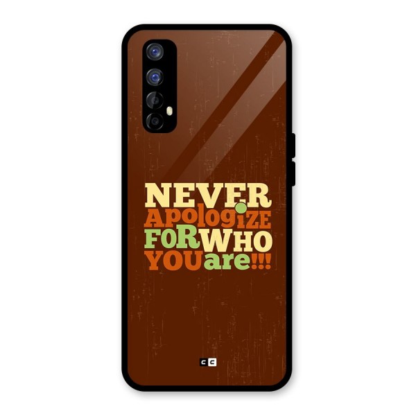 Never Apologize Glass Back Case for Realme 7