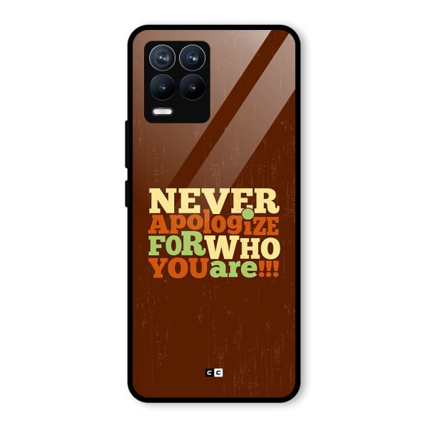 Never Apologize Glass Back Case for Realme 8