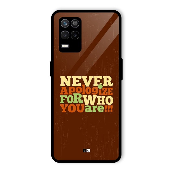 Never Apologize Glass Back Case for Realme 8s 5G
