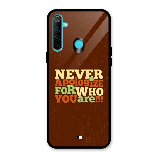 Never Apologize Glass Back Case for Realme Narzo 10