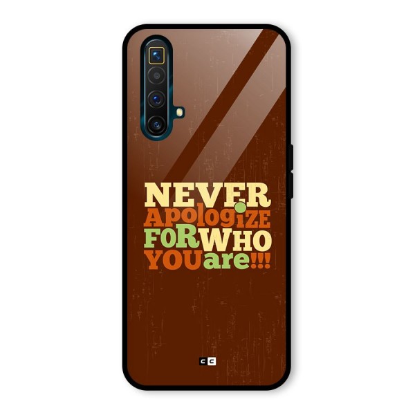 Never Apologize Glass Back Case for Realme X3 SuperZoom