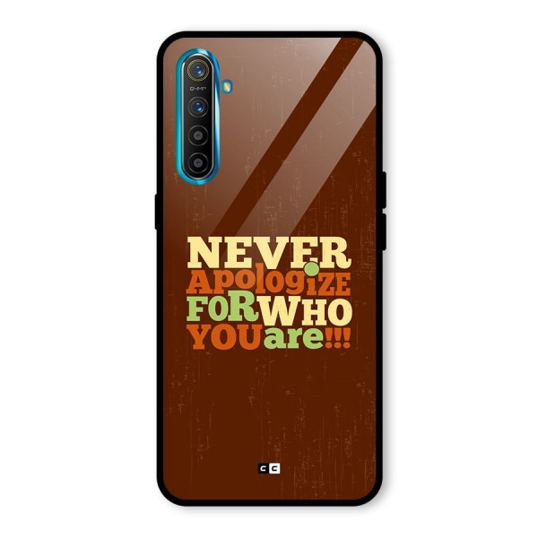 Never Apologize Glass Back Case for Realme XT