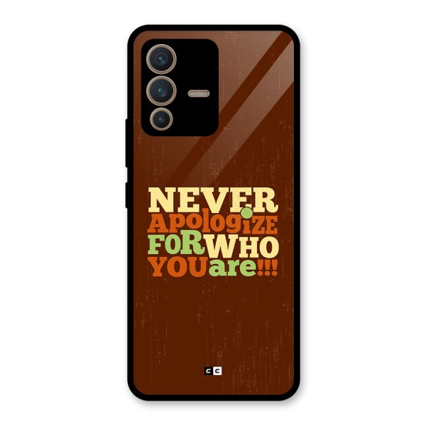 Never Apologize Glass Back Case for Vivo V23 5G