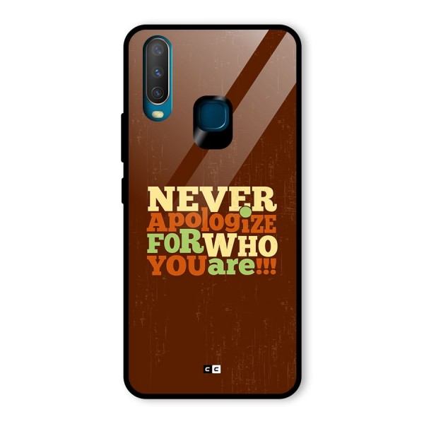 Never Apologize Glass Back Case for Vivo Y12