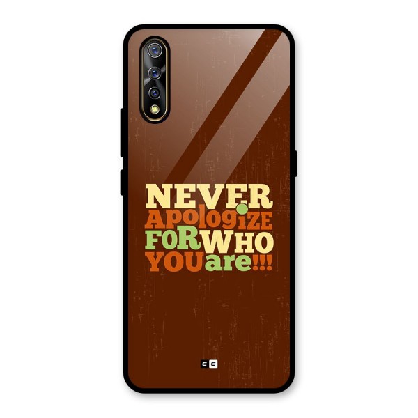 Never Apologize Glass Back Case for Vivo Z1x