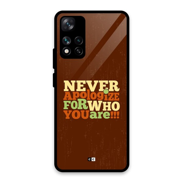 Never Apologize Glass Back Case for Xiaomi 11i 5G