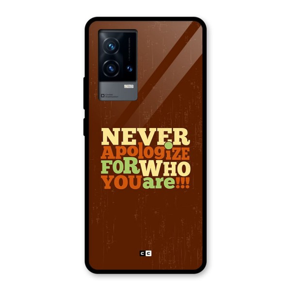 Never Apologize Glass Back Case for iQOO 9 5G