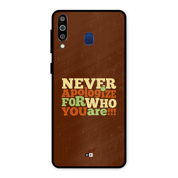 Never Apologize Metal Back Case for Galaxy M30