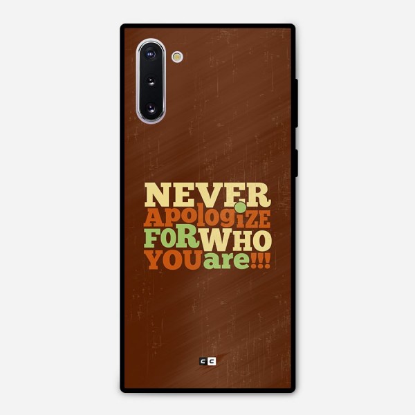 Never Apologize Metal Back Case for Galaxy Note 10