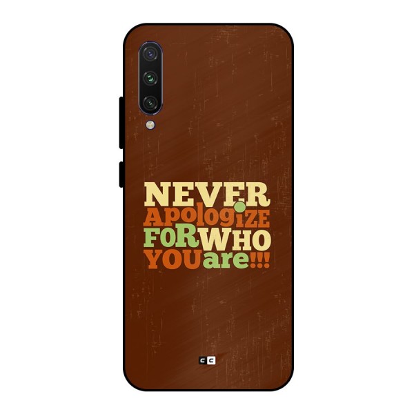 Never Apologize Metal Back Case for Mi A3