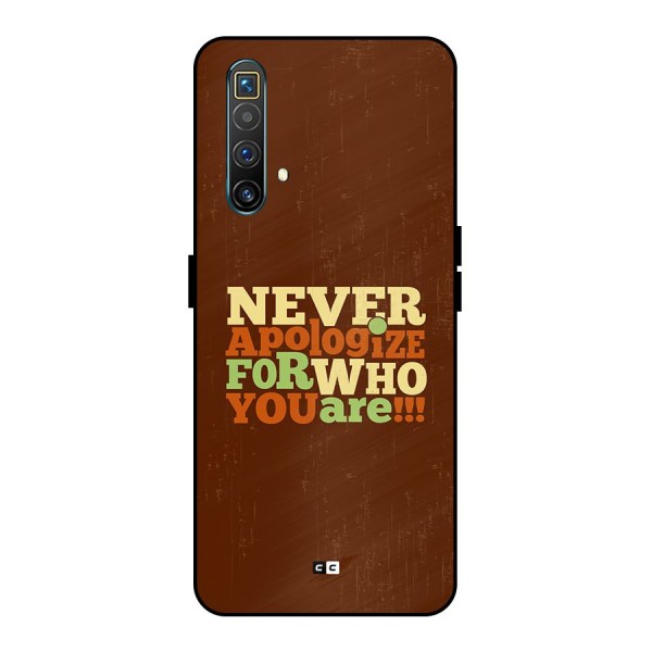 Never Apologize Metal Back Case for Realme X3