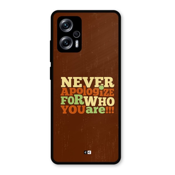 Never Apologize Metal Back Case for Redmi K50i