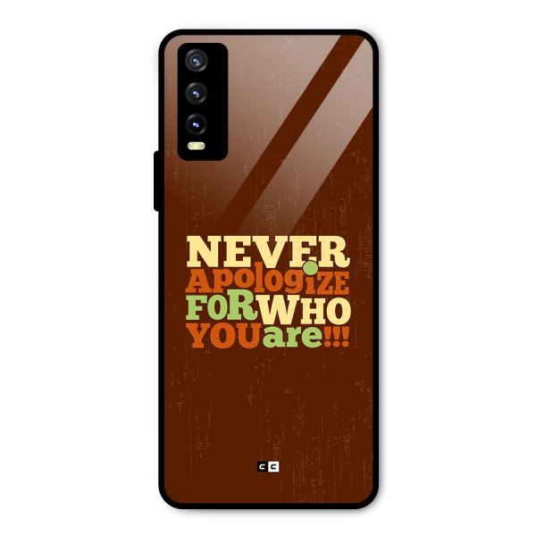 Never Apologize Metal Back Case for Vivo Y20g