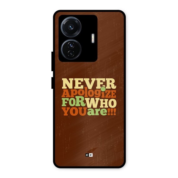 Never Apologize Metal Back Case for iQOO Z6