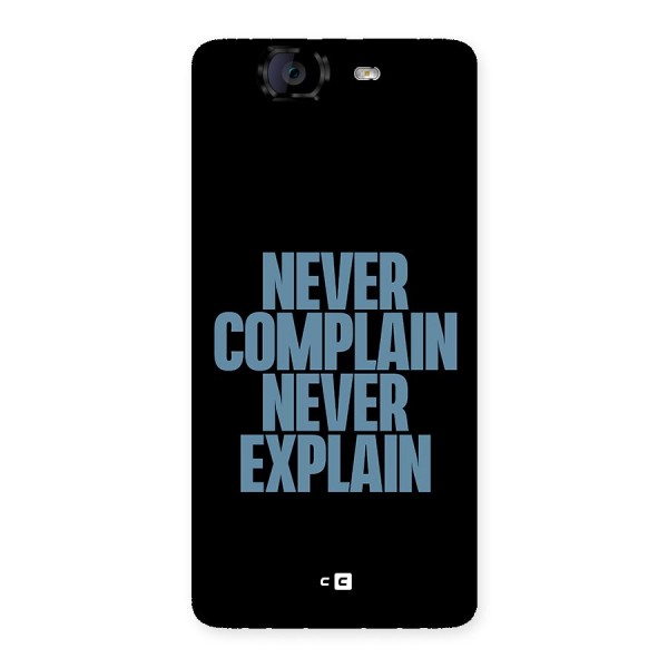 Never Complain Never Explain Back Case for Canvas Knight A350