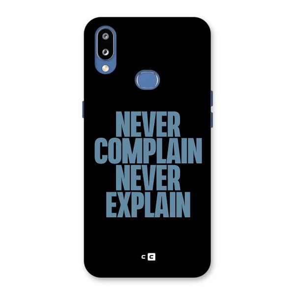 Never Complain Never Explain Back Case for Galaxy M01s