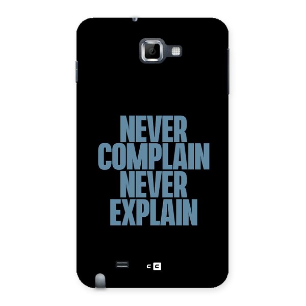 Never Complain Never Explain Back Case for Galaxy Note