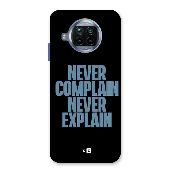 Never Complain Never Explain Glass Back Case for Mi 10i