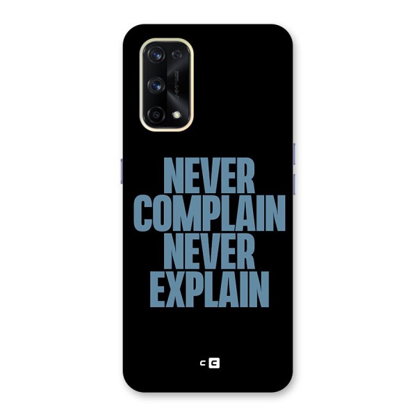 Never Complain Never Explain Glass Back Case for Realme X7 Pro