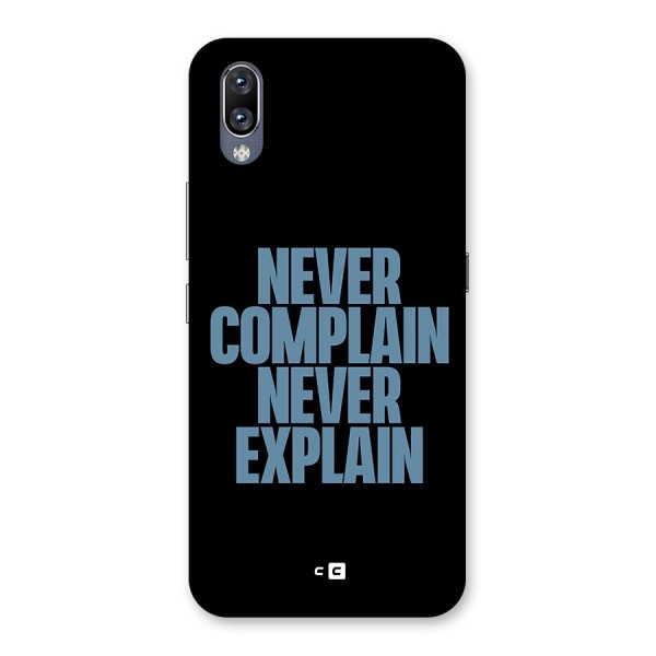 Never Complain Never Explain Back Case for Vivo NEX