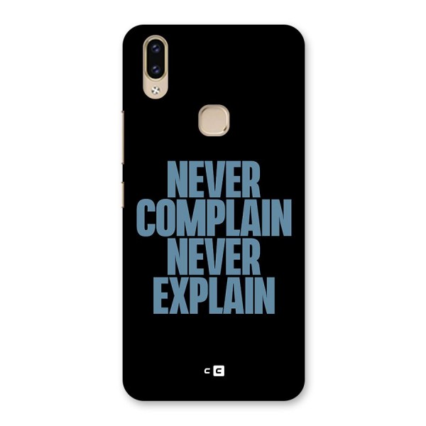 Never Complain Never Explain Back Case for Vivo V9