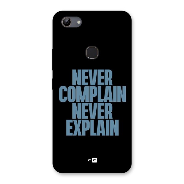 Never Complain Never Explain Back Case for Vivo Y81