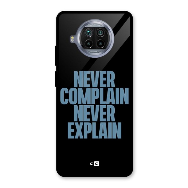 Never Complain Never Explain Glass Back Case for Mi 10i