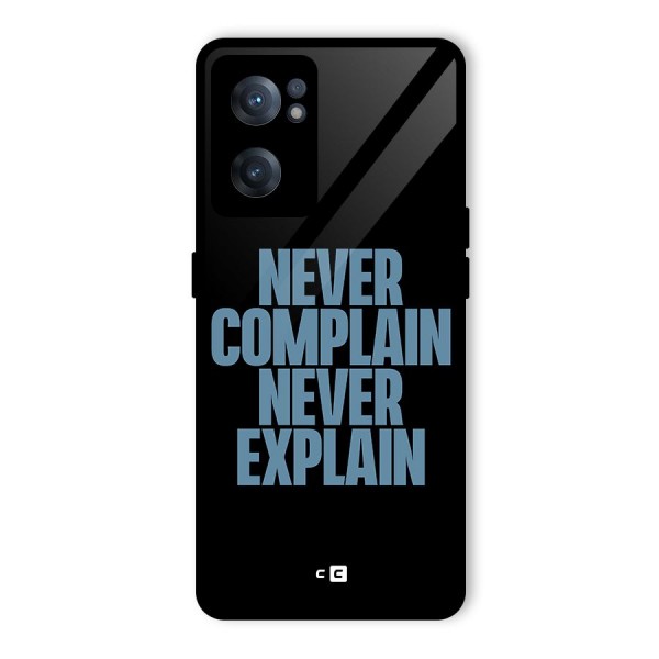Never Complain Never Explain Glass Back Case for OnePlus Nord CE 2 5G