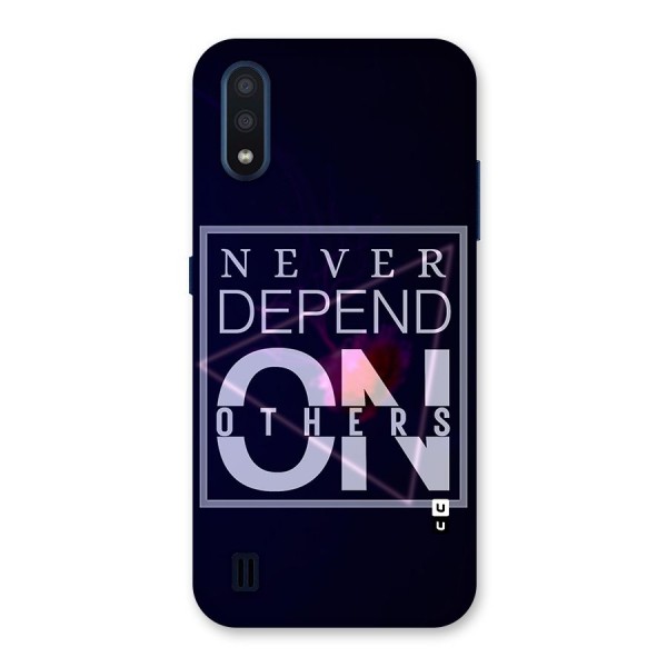 Never Depend On Others Back Case for Galaxy M01