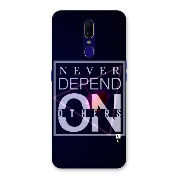 Never Depend On Others Glass Back Case for Oppo F11