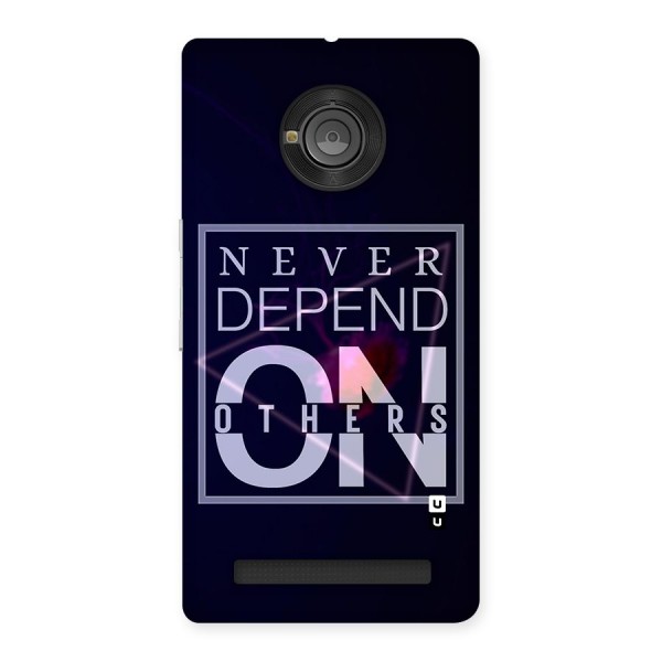 Never Depend On Others Back Case for Yu Yuphoria