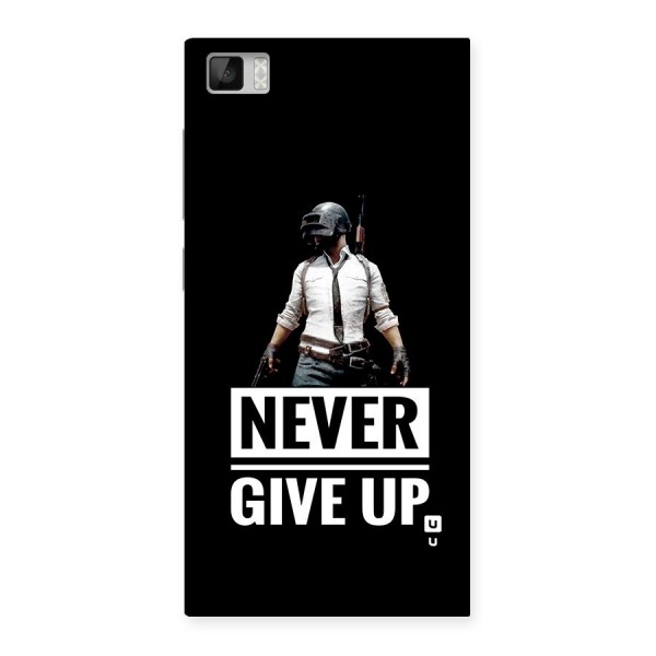 Never Giveup Back Case for Mi3