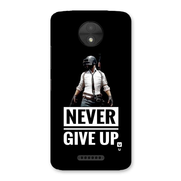 Never Giveup Back Case for Moto C