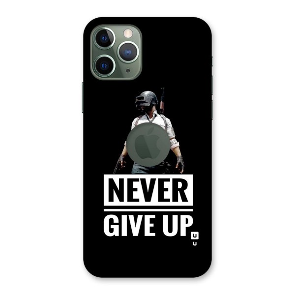 Never Giveup Back Case for iPhone 11 Pro Logo Cut