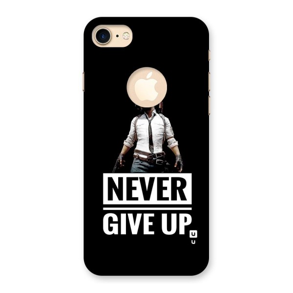 Never Giveup Back Case for iPhone 8 Logo Cut