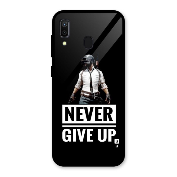 Never Giveup Glass Back Case for Galaxy A30