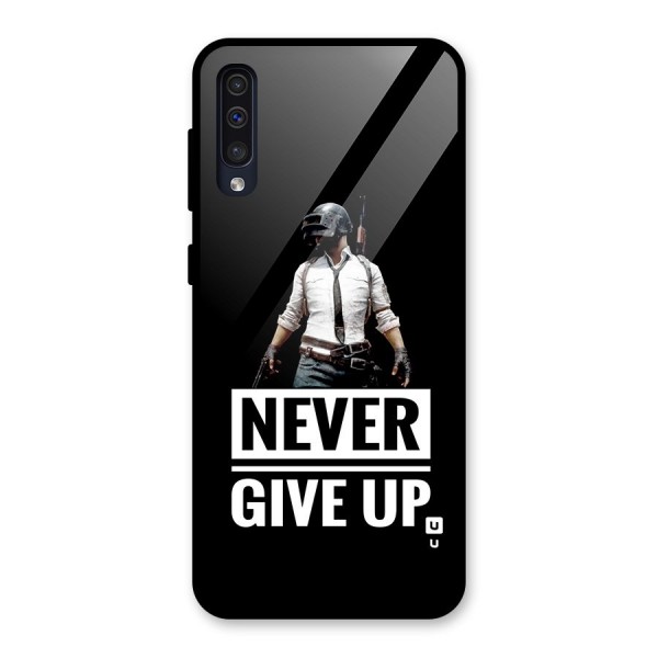 Never Giveup Glass Back Case for Galaxy A50s