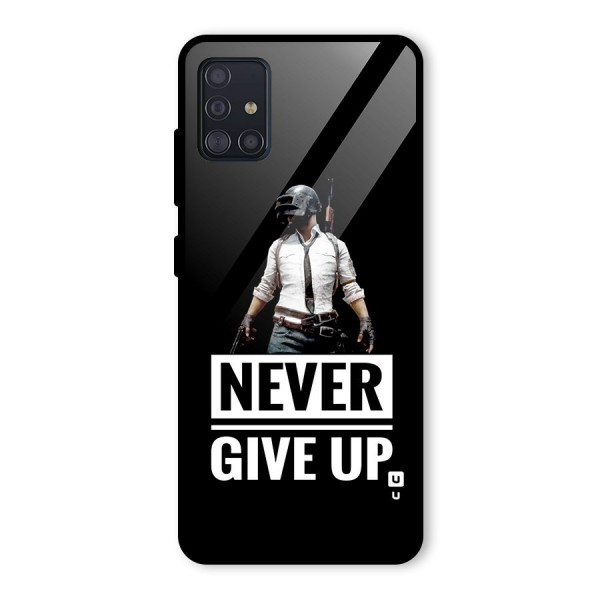 Never Giveup Glass Back Case for Galaxy A51