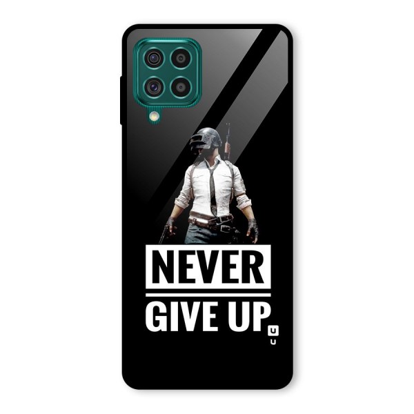 Never Giveup Glass Back Case for Galaxy F62