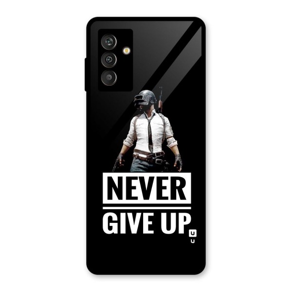 Never Giveup Glass Back Case for Galaxy M13