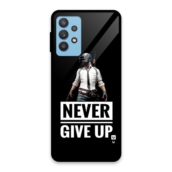 Never Giveup Glass Back Case for Galaxy M32 5G