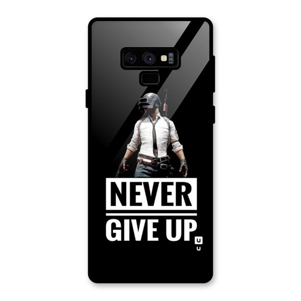 Never Giveup Glass Back Case for Galaxy Note 9