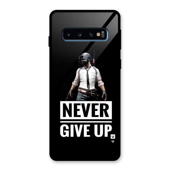 Never Giveup Glass Back Case for Galaxy S10