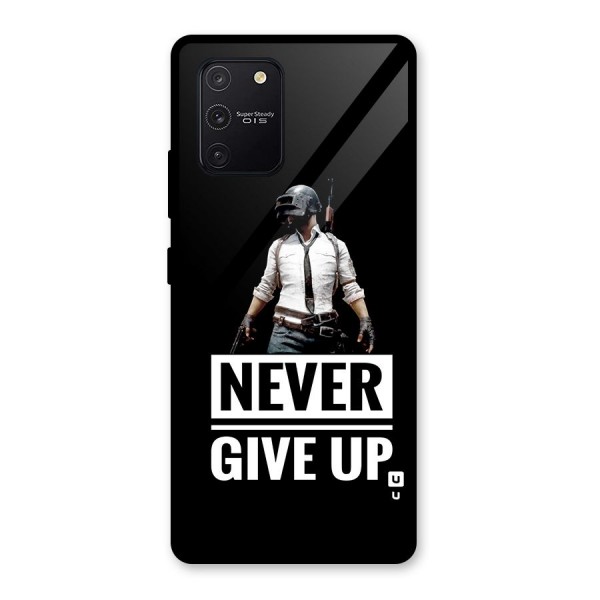 Never Giveup Glass Back Case for Galaxy S10 Lite