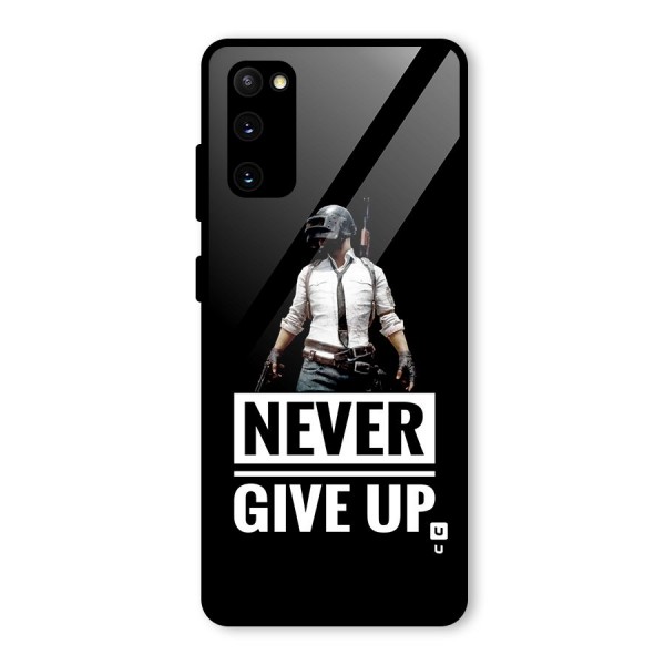 Never Giveup Glass Back Case for Galaxy S20 FE 5G