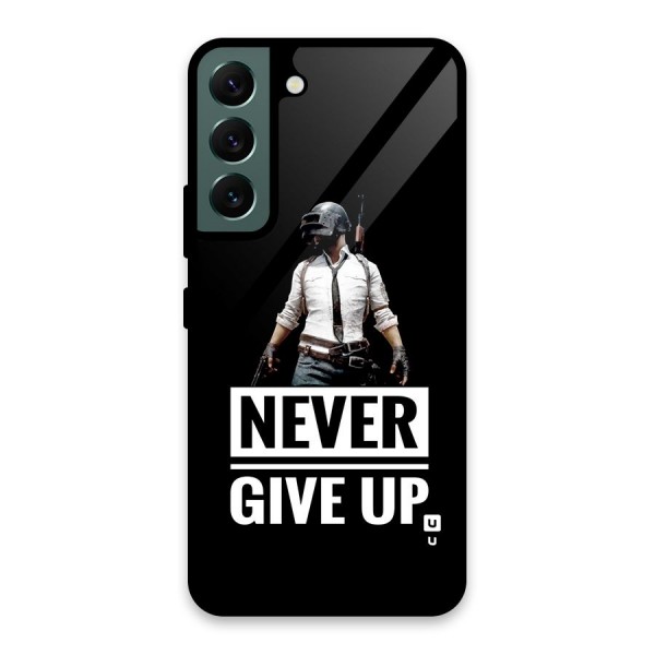 Never Giveup Glass Back Case for Galaxy S22 5G