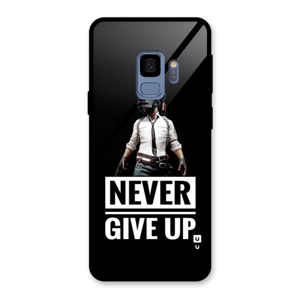 Never Giveup Glass Back Case for Galaxy S9